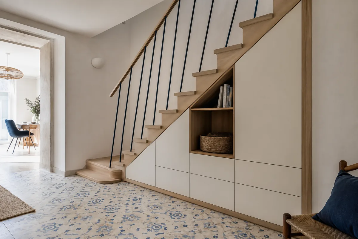 Aménagement sous escalier en Vendée : cotes, usages, prix