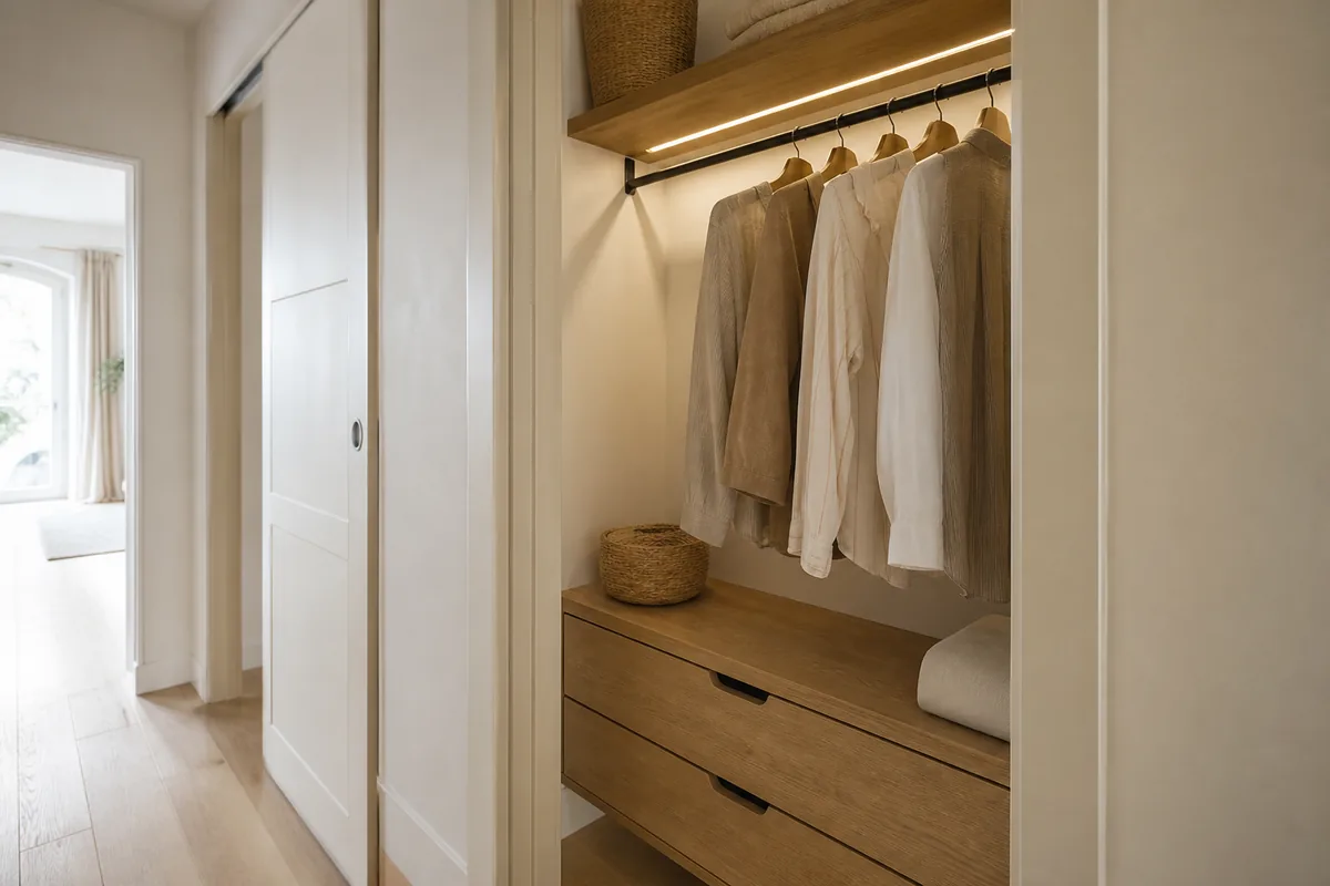 Aménagement d'un cagibi en dressing à Saint-Jean-de-Monts